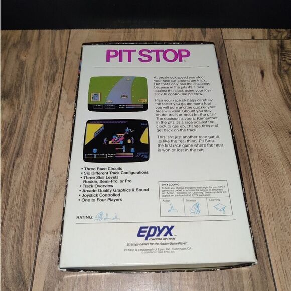 Pit Stop Epyx Computer Game For Commodore 64 In Original Box - Picture 2 of 9